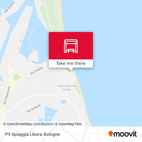 P9 Spiaggia Libera map