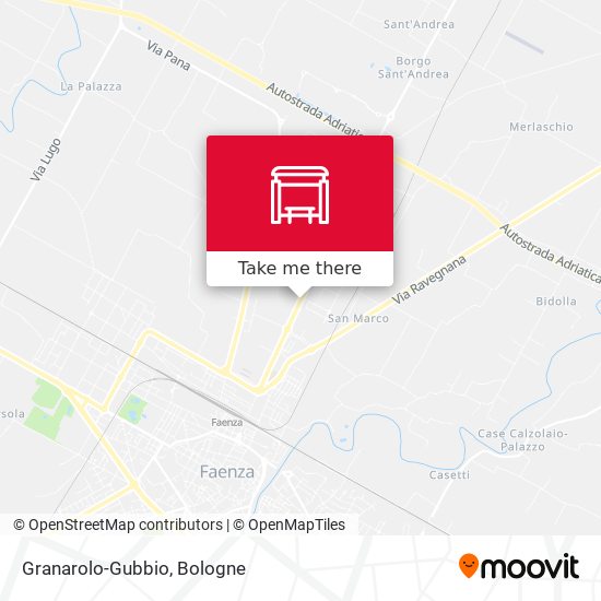 Granarolo-Gubbio map