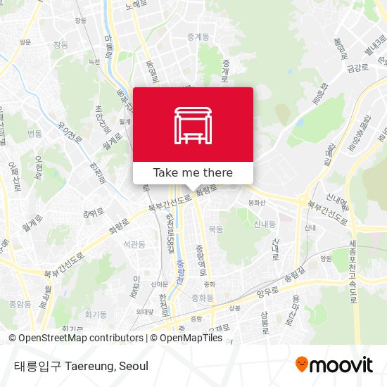 태릉입구 Taereung map