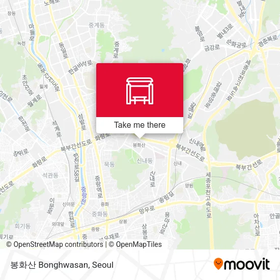 봉화산 Bonghwasan map
