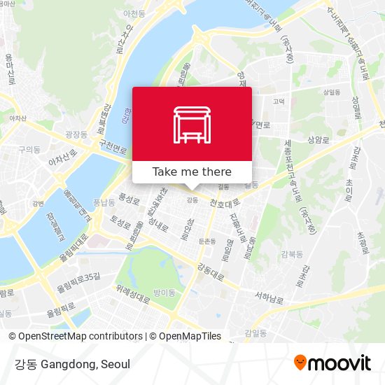 강동 Gangdong map