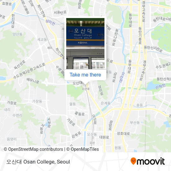 오산대 Osan College map