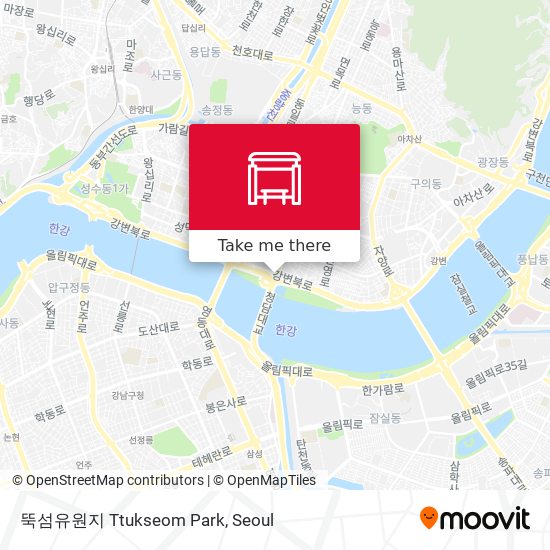 뚝섬유원지 Ttukseom Park map