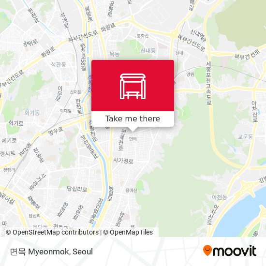 면목 Myeonmok map