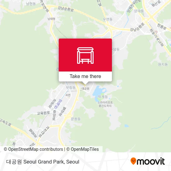 대공원 Seoul Grand Park map