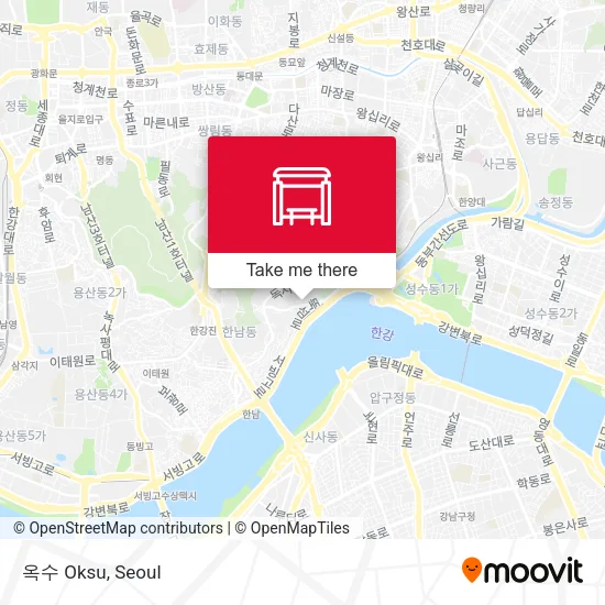 옥수 Oksu map