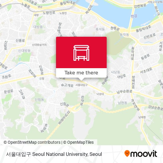 서울대입구 Seoul National University map