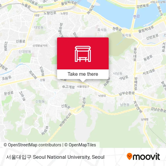 서울대입구 Seoul National University map