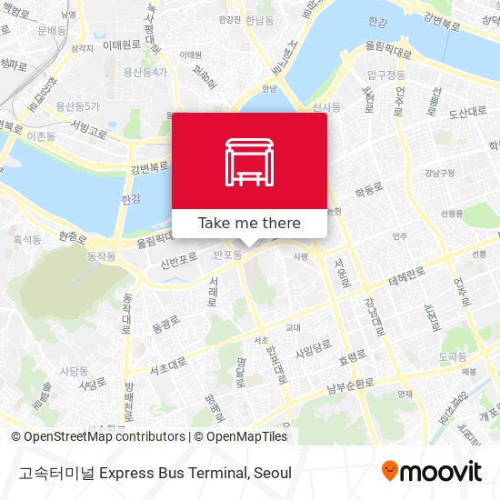 고속터미널 Express Bus Terminal map