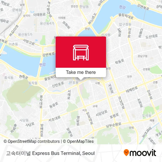 고속터미널 Express Bus Terminal map