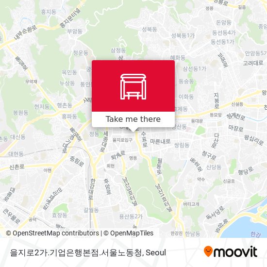 을지로2가.기업은행본점.서울노동청 map