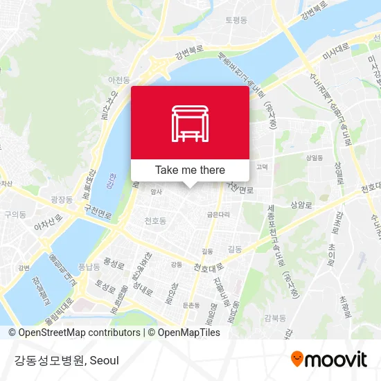 강동성모병원 map