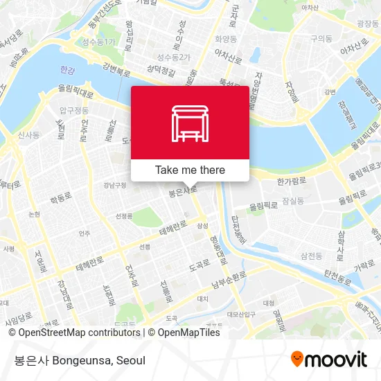 봉은사 Bongeunsa map