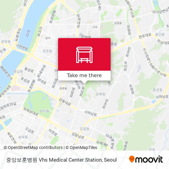 중앙보훈병원 Vhs Medical Center Station map
