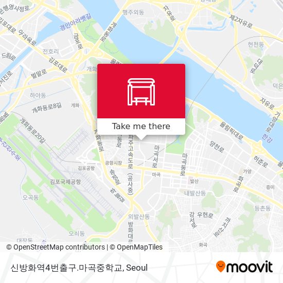 신방화역4번출구.마곡중학교 map