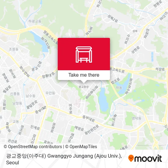 광교중앙(아주대) Gwanggyo Jungang (Ajou Univ.) map