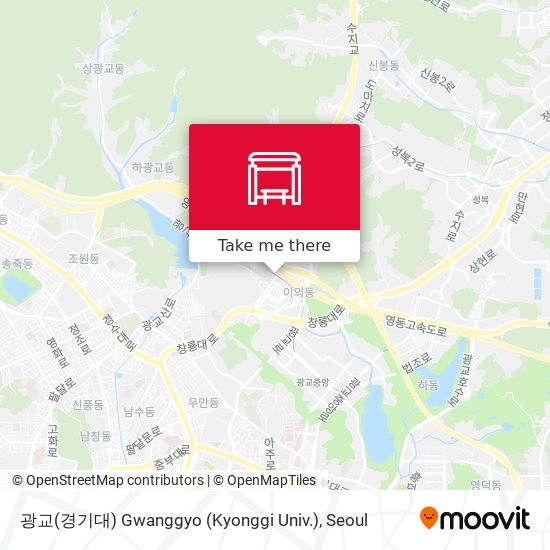 광교(경기대) Gwanggyo (Kyonggi Univ.) map