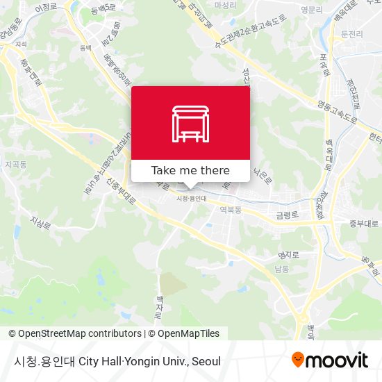 시청.용인대 City Hall·Yongin Univ. map