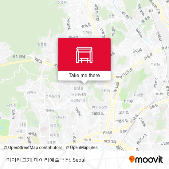 미아리고개.미아리예술극장 map