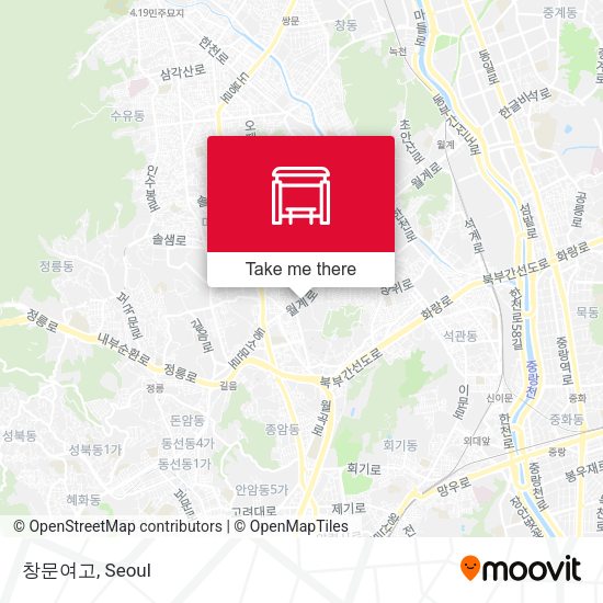 창문여고 map