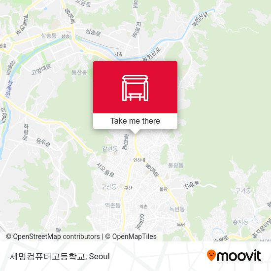 세명컴퓨터고등학교 map