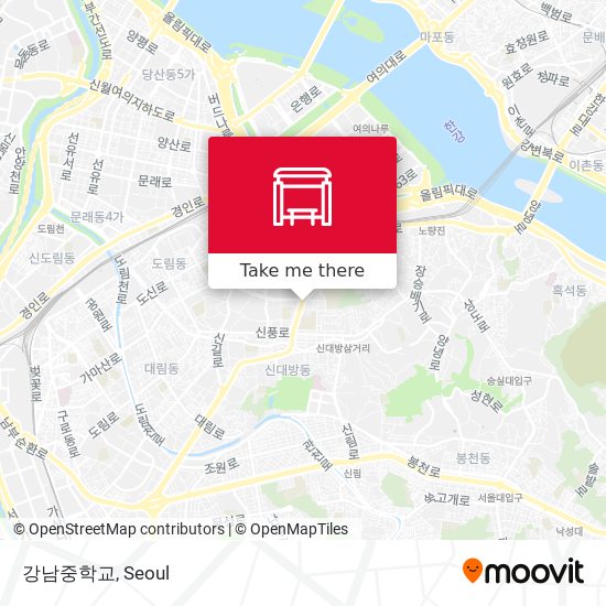 강남중학교 map