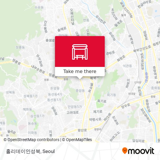 홀리데이인성북 map