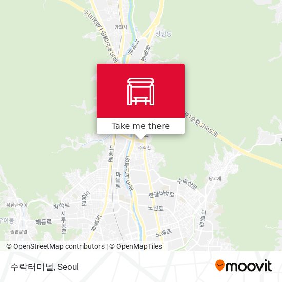 수락터미널 map