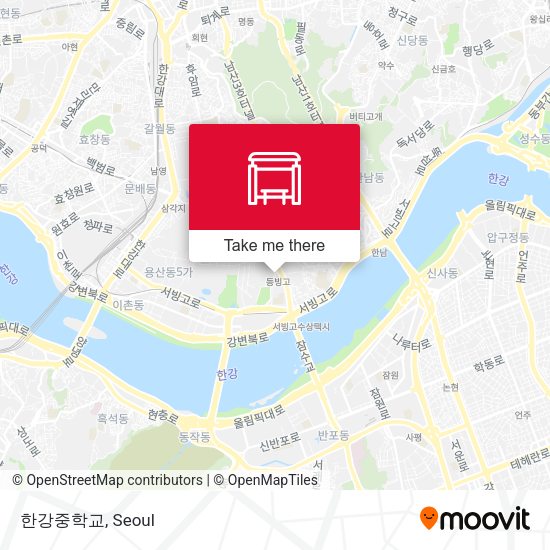 한강중학교 map