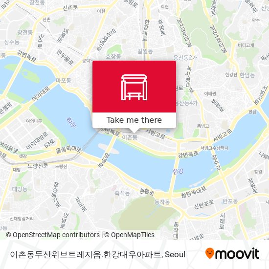 이촌동두산위브트레지움.한강대우아파트 map