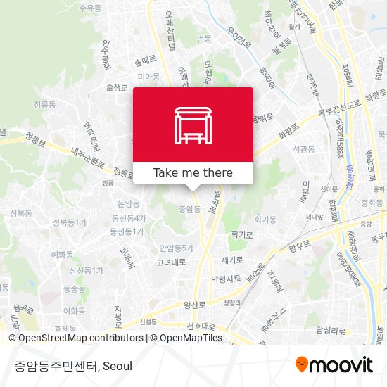 종암동주민센터 map