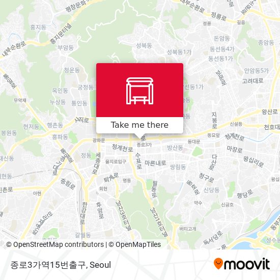 종로3가역15번출구 map