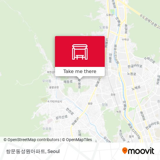 쌍문동성원아파트 map