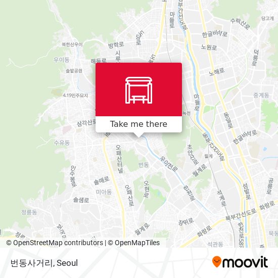 번동사거리 map