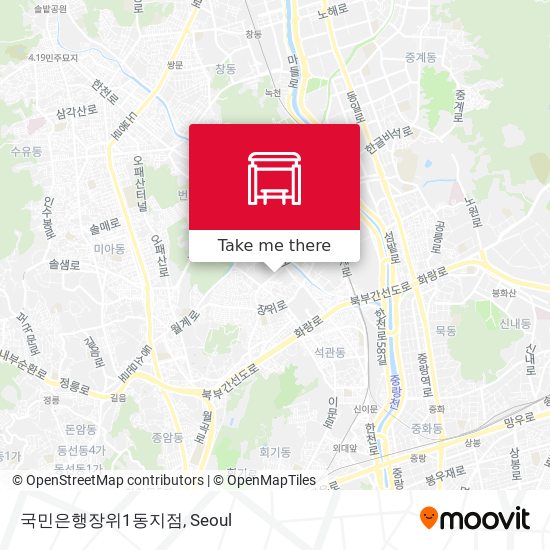 국민은행장위1동지점 map