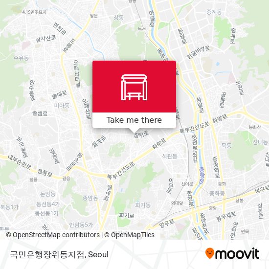 국민은행장위동지점 map