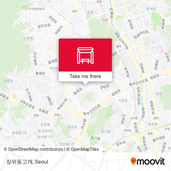 장위동고개 map