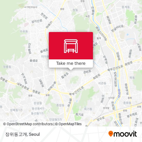 장위동고개 map
