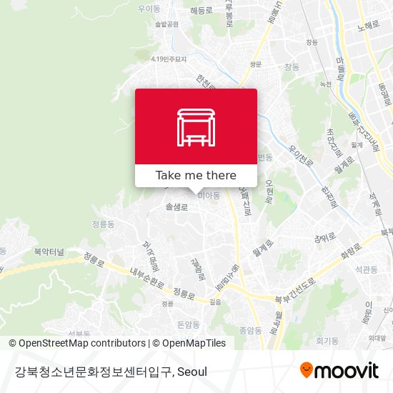 강북청소년문화정보센터입구 map