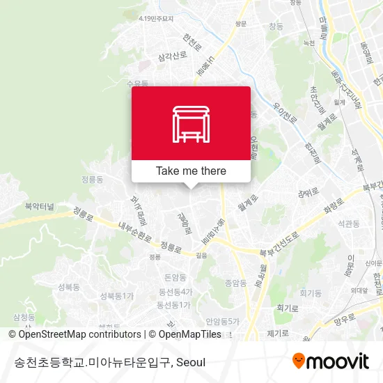 송천초등학교.미아뉴타운입구 map