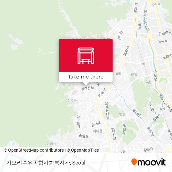 가오리수유종합사회복지관 map