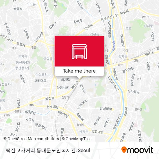 떡전교사거리.동대문노인복지관 map