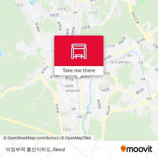 의정부역.흥선지하도 map