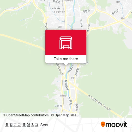 호원고교.호암초교 map