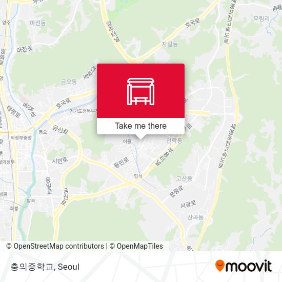 충의중학교 map