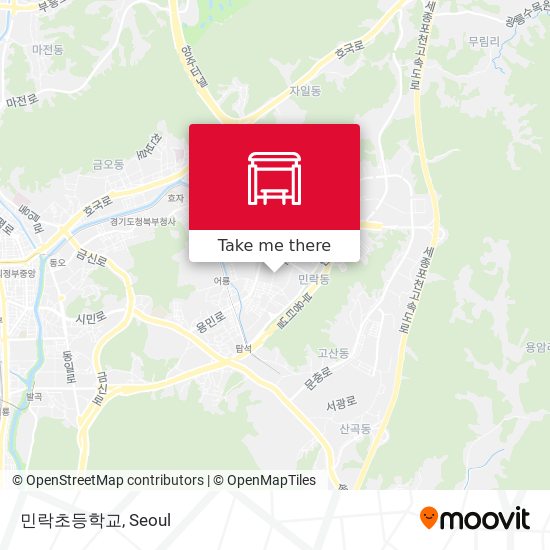 민락초등학교 map