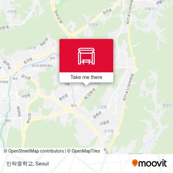 민락중학교 map