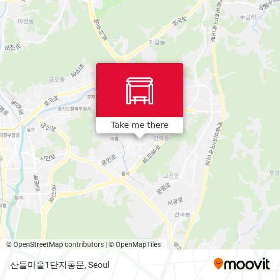 산들마을1단지동문 map