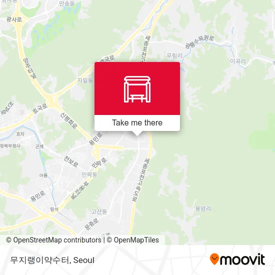 무지랭이약수터 map
