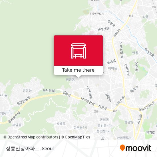 정릉산장아파트 map